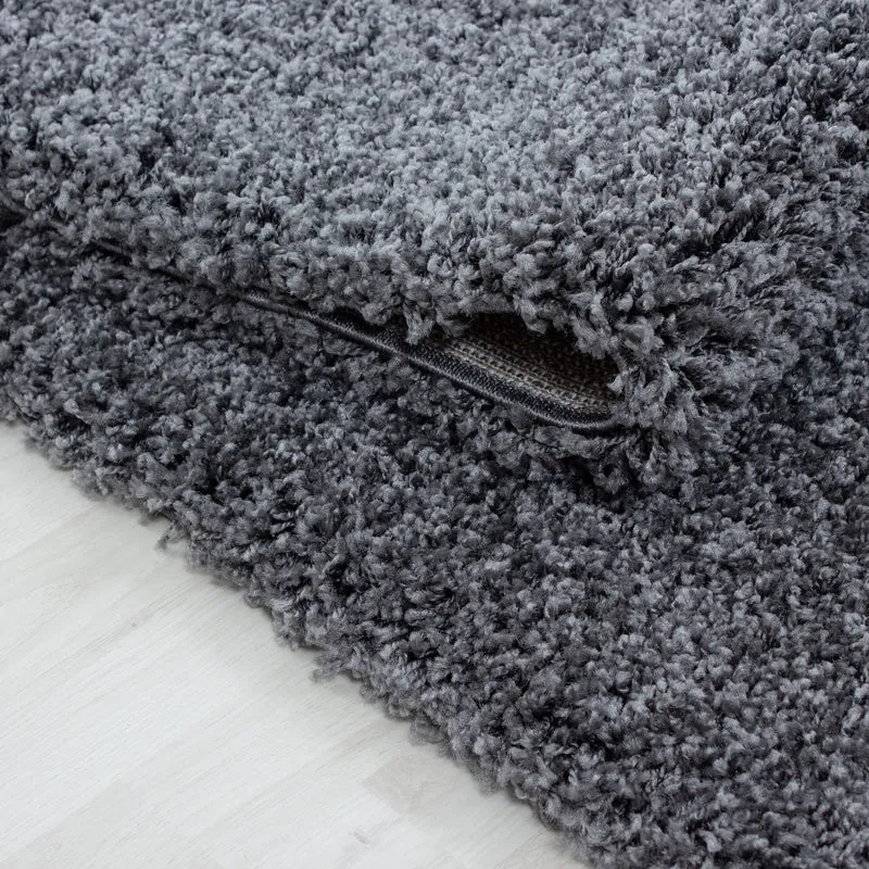 Hochflor Teppich Wohnzimmer Langflor Shaggy Teppich Einfarbig Design Flauschig