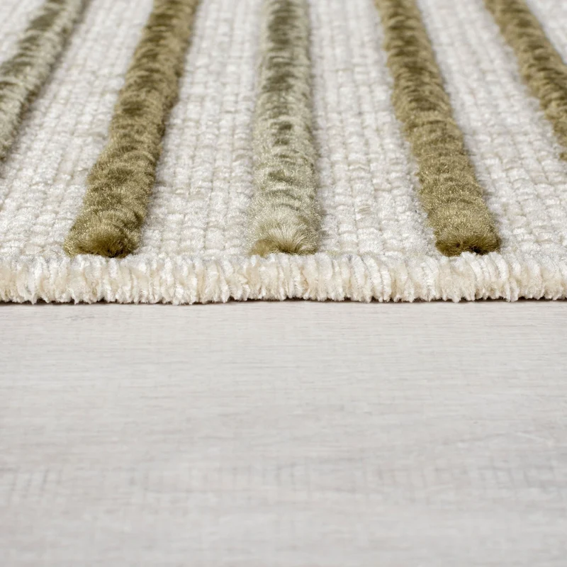 Waschbarer Läufer - Elto Stripe Grün
