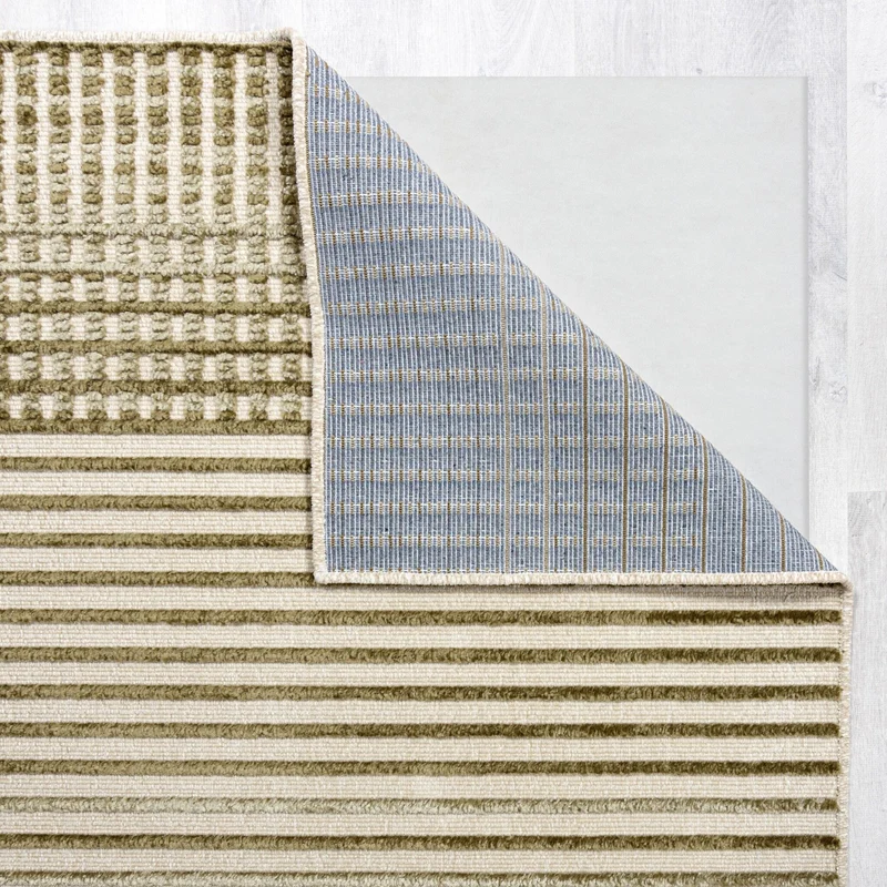 Waschbarer Läufer - Elto Stripe Grün