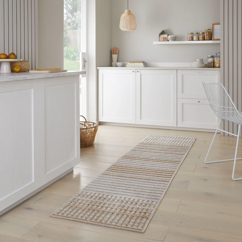 Waschbarer Läufer - Elto Stripe Beige
