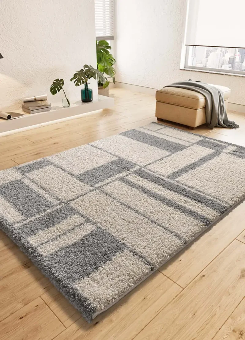 Alfombra shaggy Helia 8816 Plata