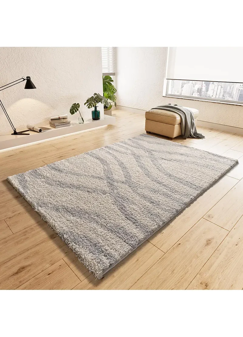 Alfombra shaggy Helia 8817 Plata