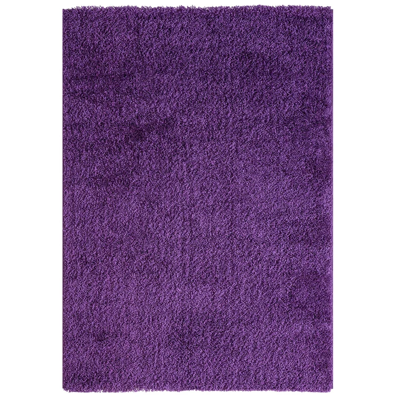 Teppich Prime Shaggy Hochflor Langflor Einfarbig Modern Lila für Wohnzimmer, Schlafzimmer, kinderzimmer