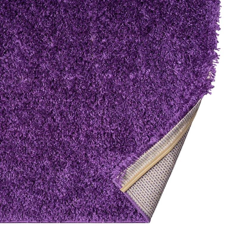 Teppich Prime Shaggy Hochflor Langflor Einfarbig Modern Lila für Wohnzimmer, Schlafzimmer, kinderzimmer