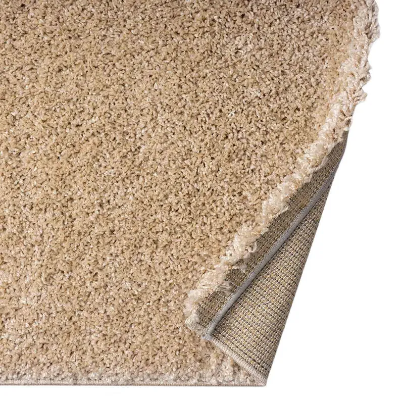 Teppich Prime Shaggy Hochflor Langflor Einfarbig Modern Beige für Wohnzimmer, Schlafzimmer, küche