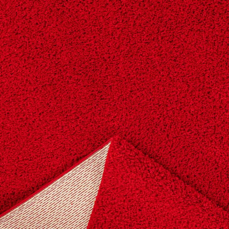 Teppich Prime Shaggy Hochflor Langflor Einfarbig Modern Rot für Wohnzimmer, Schlafzimmer, küche