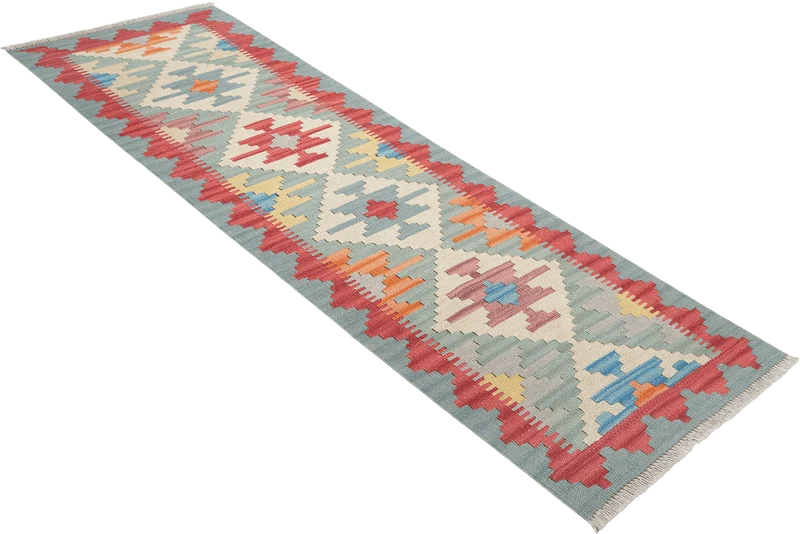 Kelim Gashgai · Handgewebt – Beige, 186x55 cm