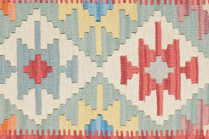 Kelim Gashgai · Handgewebt – Beige, 186x55 cm