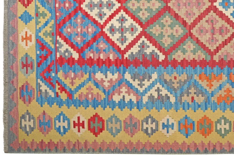 Kelim Gashgai · Handgewebt – Rot, 289x197 cm