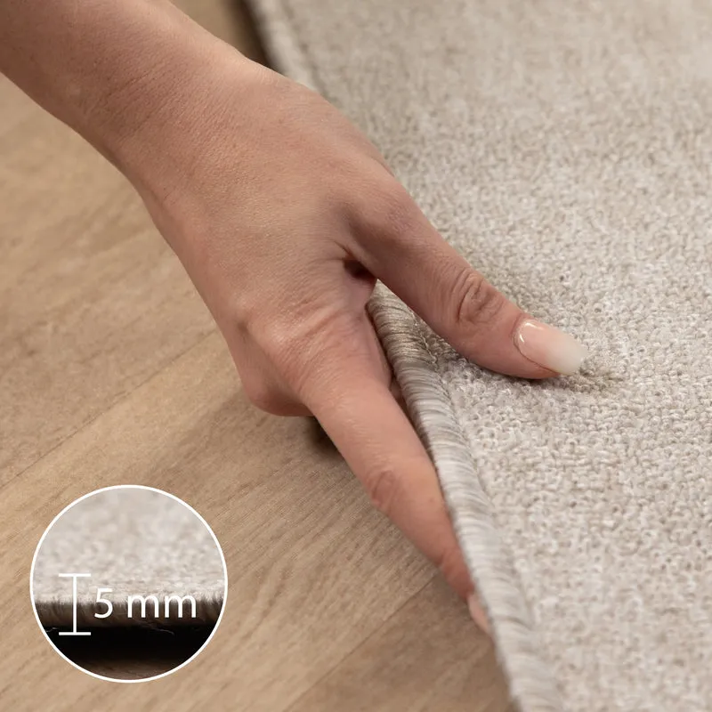 Carpettex Kurzflor Schlingenteppich Einfarbig Modern Pflegeleicht