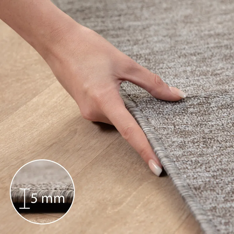 Carpettex Kurzflor Schlingenteppich Einfarbig Modern Pflegeleicht