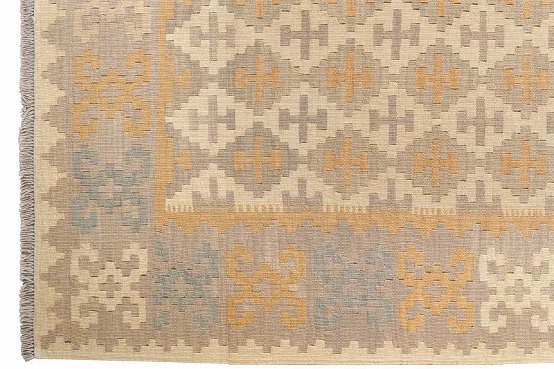 Kelim Gashgai · Handgewebt – Beige, 237x177 cm