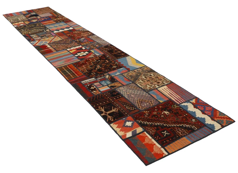 MY-RUG Teppich "Modern Patchwork " Geometrische Muster, Handgeknüpft