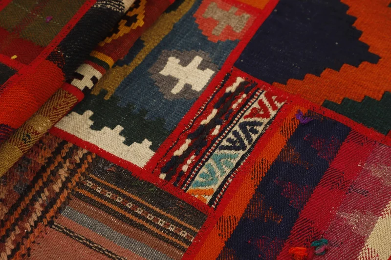 MY-RUG Teppich "Modern Patchwork " Geometrische Muster, Handgeknüpft