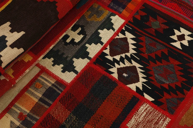 MY-RUG Teppich "Modern Patchwork " Geometrische Muster, Handgeknüpft