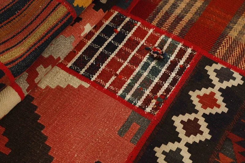 MY-RUG Teppich "Modern Patchwork " Geometrische Muster, Handgeknüpft
