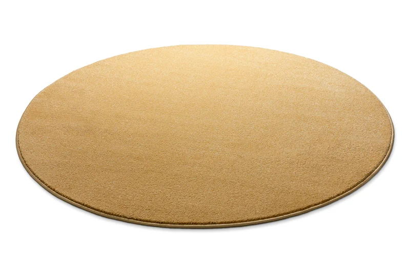 Kurzflorteppich Rund Ocker Gelb "Freja" WECONhome Basics
