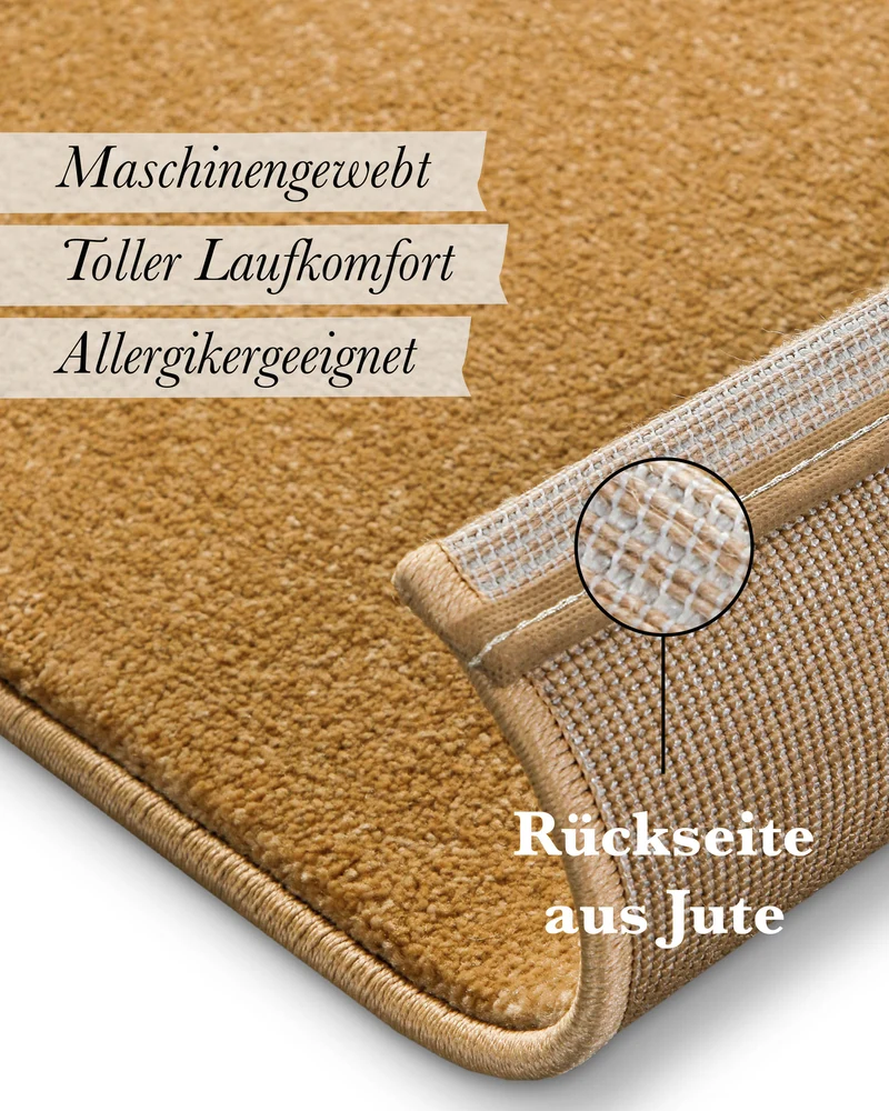 Kurzflorteppich Ocker Gelb "Freja" WECONhome Basics