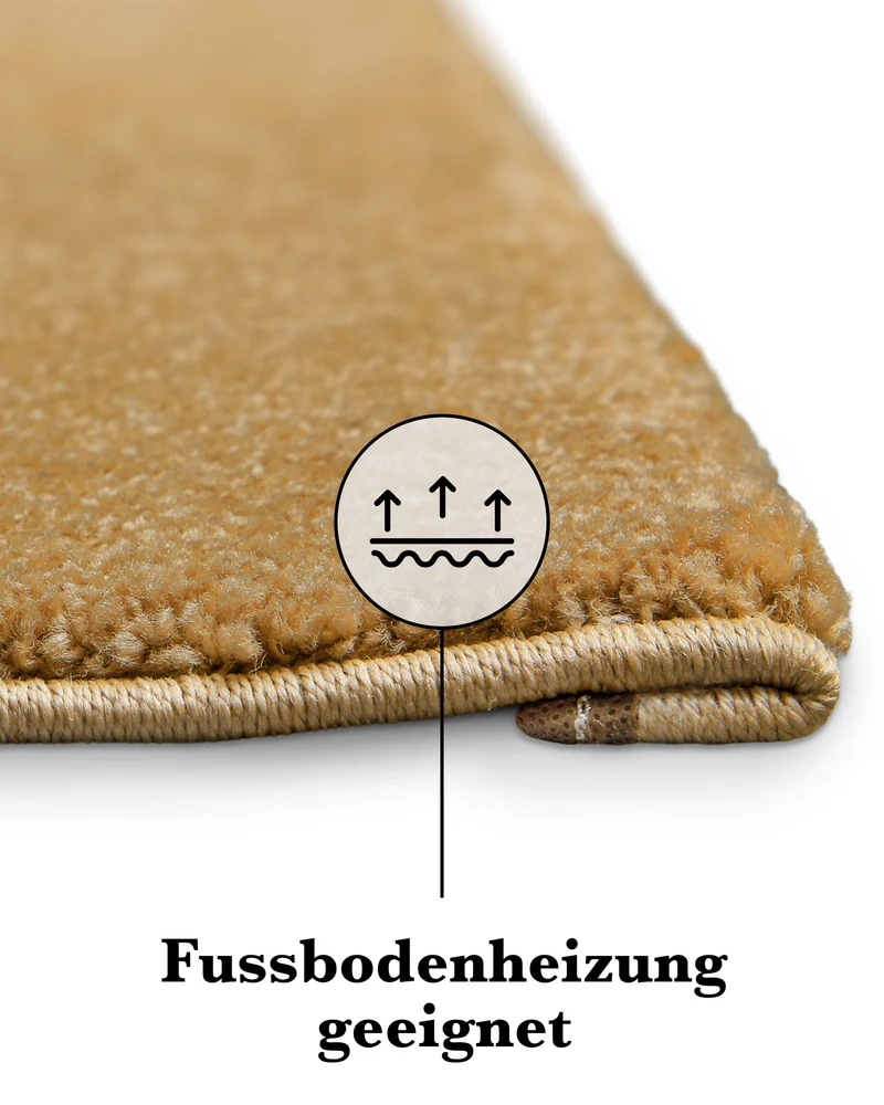 Kurzflorteppich Ocker Gelb "Freja" WECONhome Basics