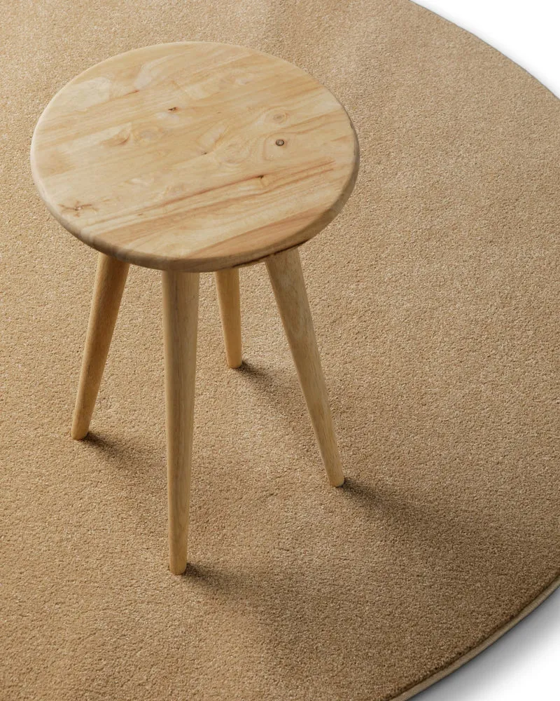 Kurzflorteppich Rund Sand Beige "Freja" WECONhome Basics