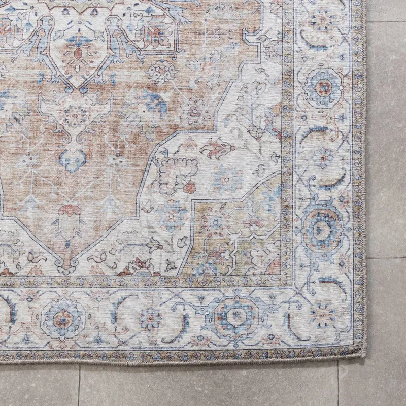 Waschbarer Läufer - Domingo Mandala Beige