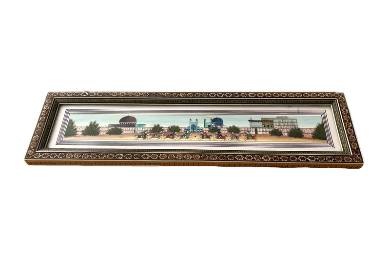 Handgezeichnete Miniatur im Khatam-Rahmen