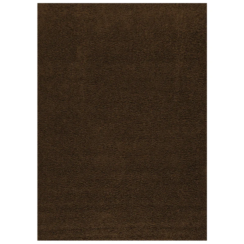 Prime Shaggy Hochflor Langflor Teppich Einfarbig Modern Braun
