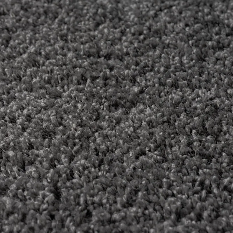 Prime Shaggy Hochflor Langflor Teppich Einfarbig Modern Anthrazit Dunkelgrau