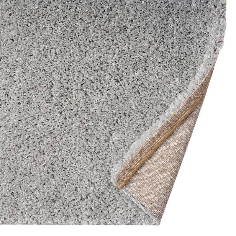 Teppich Prime Shaggy Hochflor Einfarbig Grau Weich für Wohnzimmer, Schlafzimmer, küche