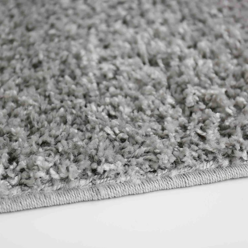 Teppich Prime Shaggy Hochflor Einfarbig Grau Weich für Wohnzimmer, Schlafzimmer, küche