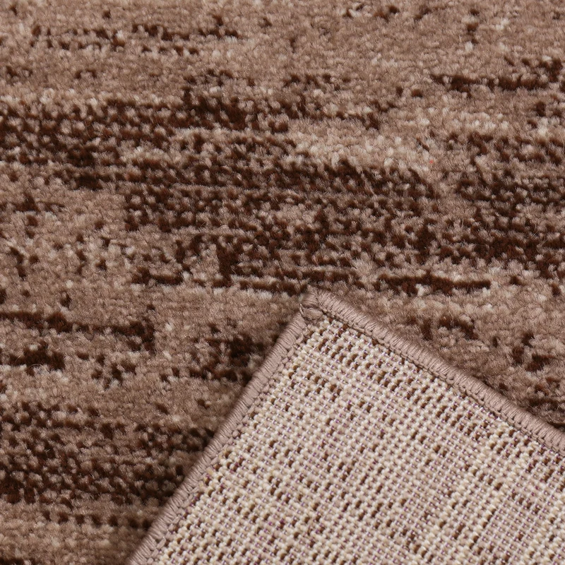 Milano9121 Beige Trendiger Kurzflor Teppich, Sternmuster