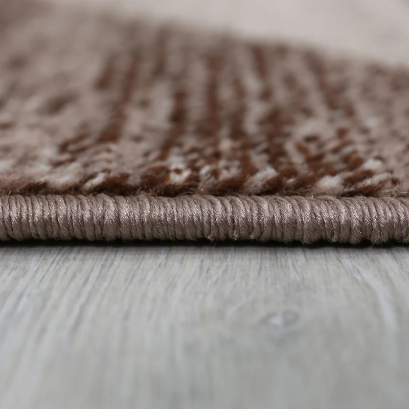 Milano9121 Beige Trendiger Kurzflor Teppich, Sternmuster