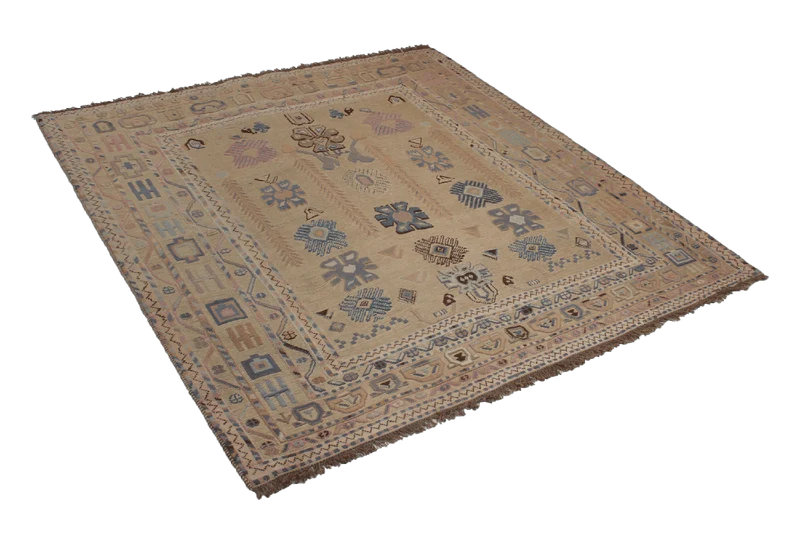 Kelim Belutch · Handgewebt – Beige, 184x172 cm