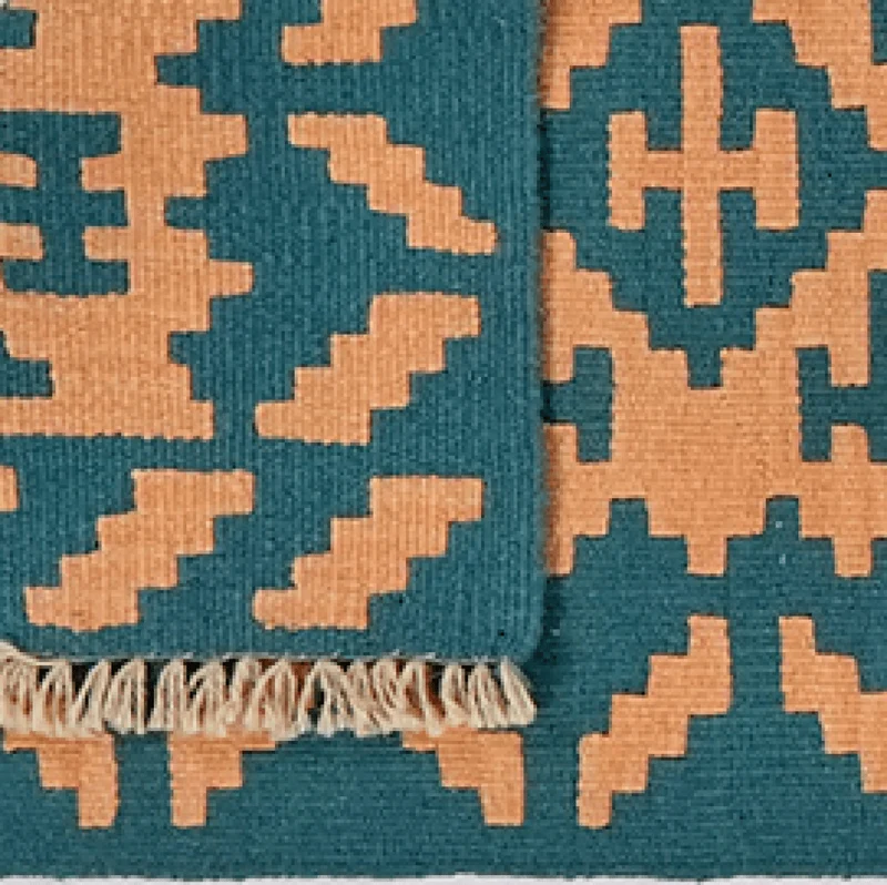 Kelim Gashgai · Handgewebt – Beige, 200x56 cm