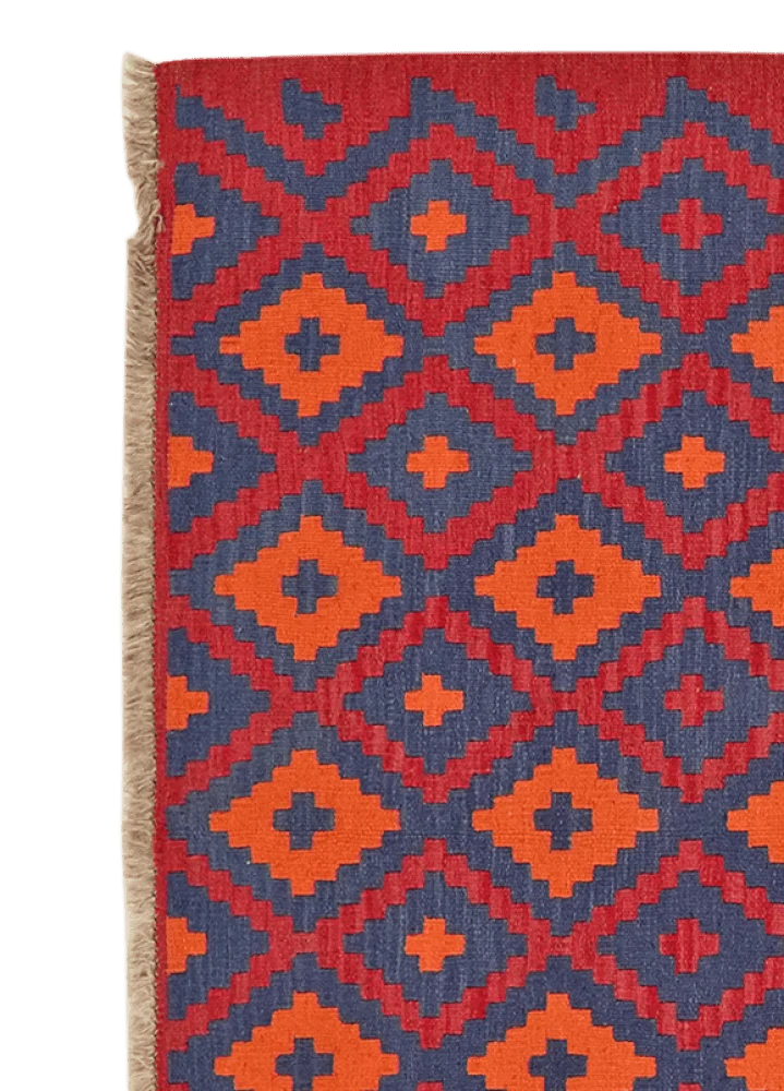 Kelim Gashgai · Handgewebt – Rot, 183x125 cm