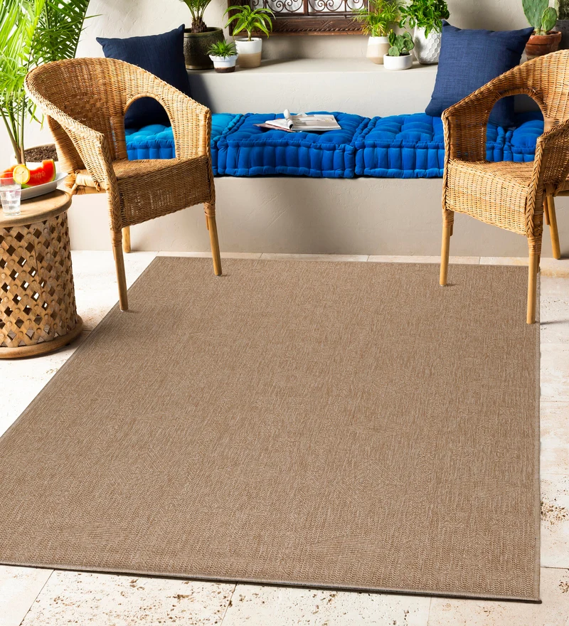 Carpettex Outdoor Teppich Wetterfest Flachgewebe Jute-Optik