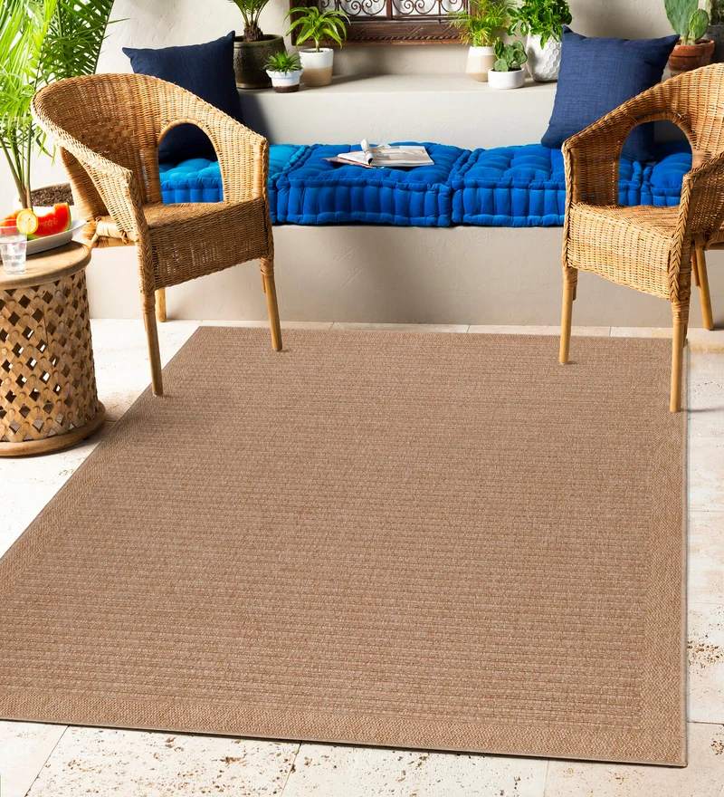 Carpettex Outdoor Teppich Wetterfest Flachgewebe Jute-Optik
