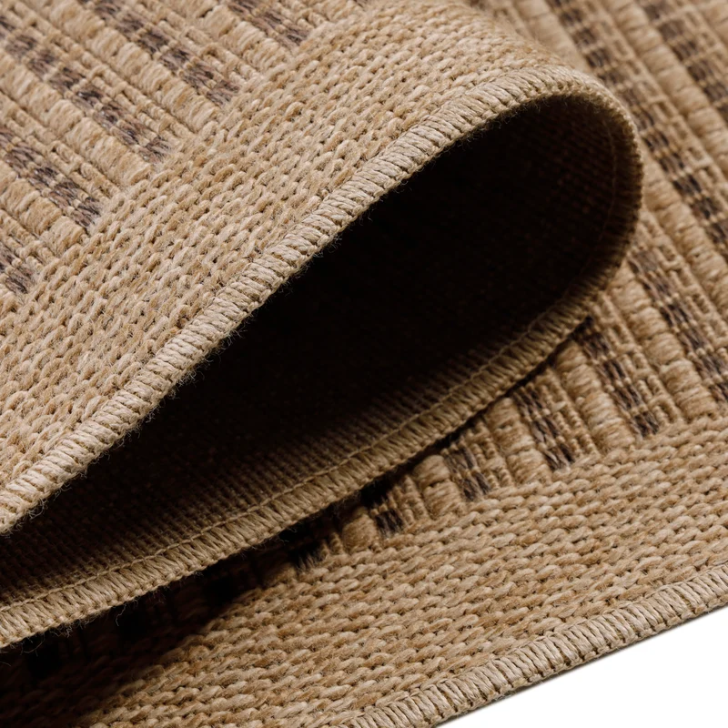 Carpettex Outdoor Teppich Wetterfest Flachgewebe Jute-Optik