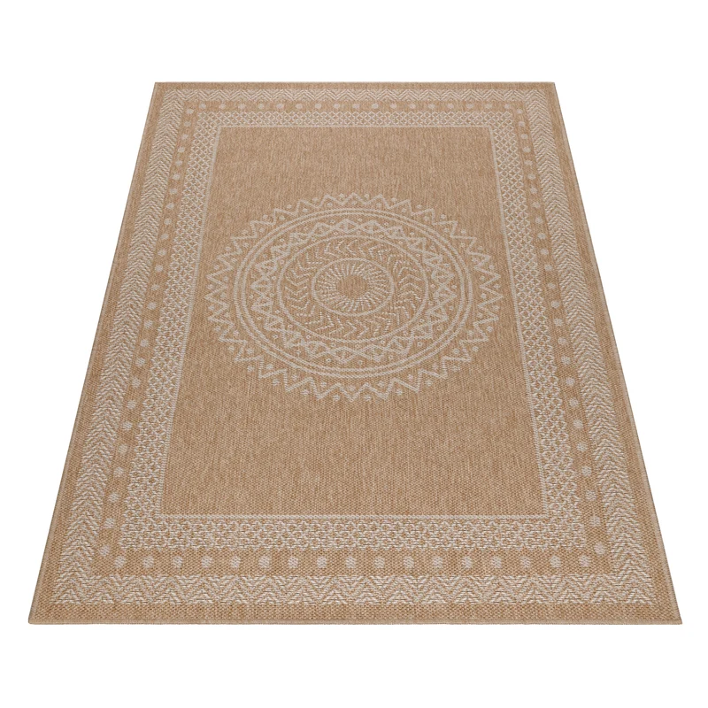 Carpettex Outdoor Teppich Wetterfest Flachgewebe Jute-Optik