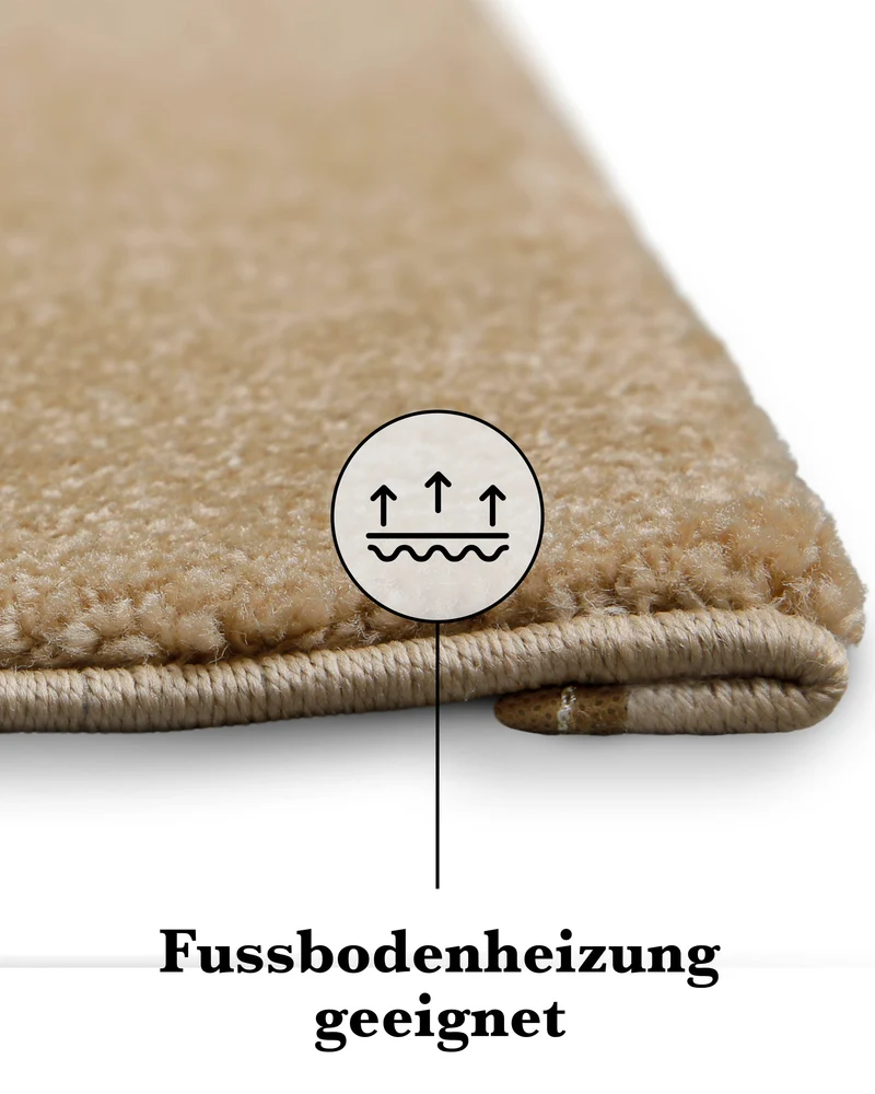 Kurzflorteppich Sand Beige "Freja" WECONhome Basics