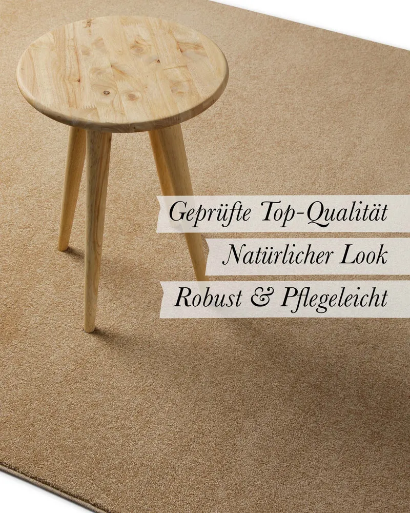 Kurzflorteppich Sand Beige "Freja" WECONhome Basics