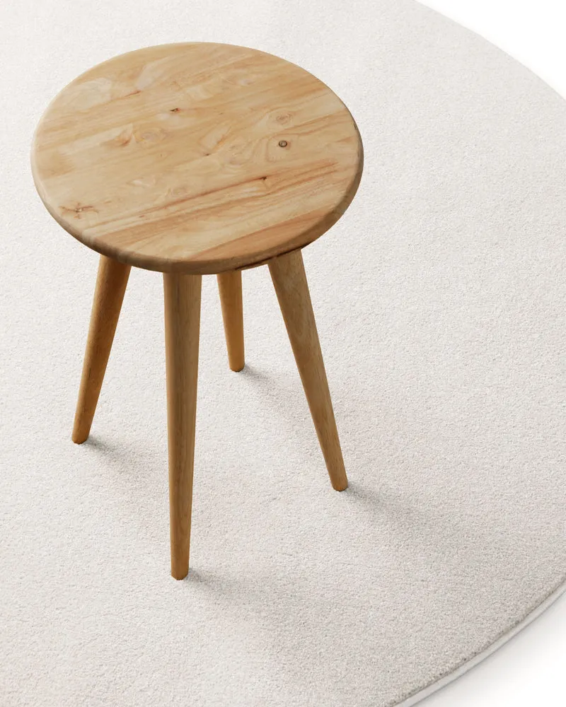 Kurzflorteppich Rund Creme Weiß "Freja" WECONhome Basics