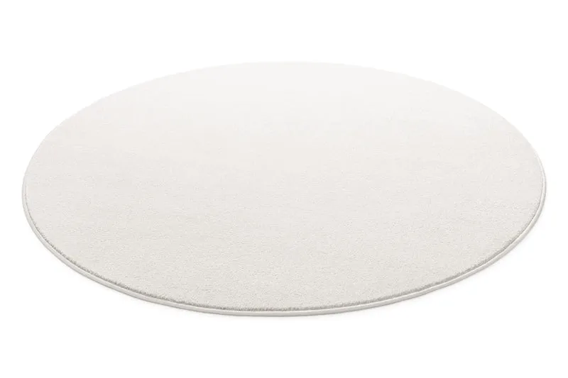 Kurzflorteppich Rund Creme Weiß "Freja" WECONhome Basics