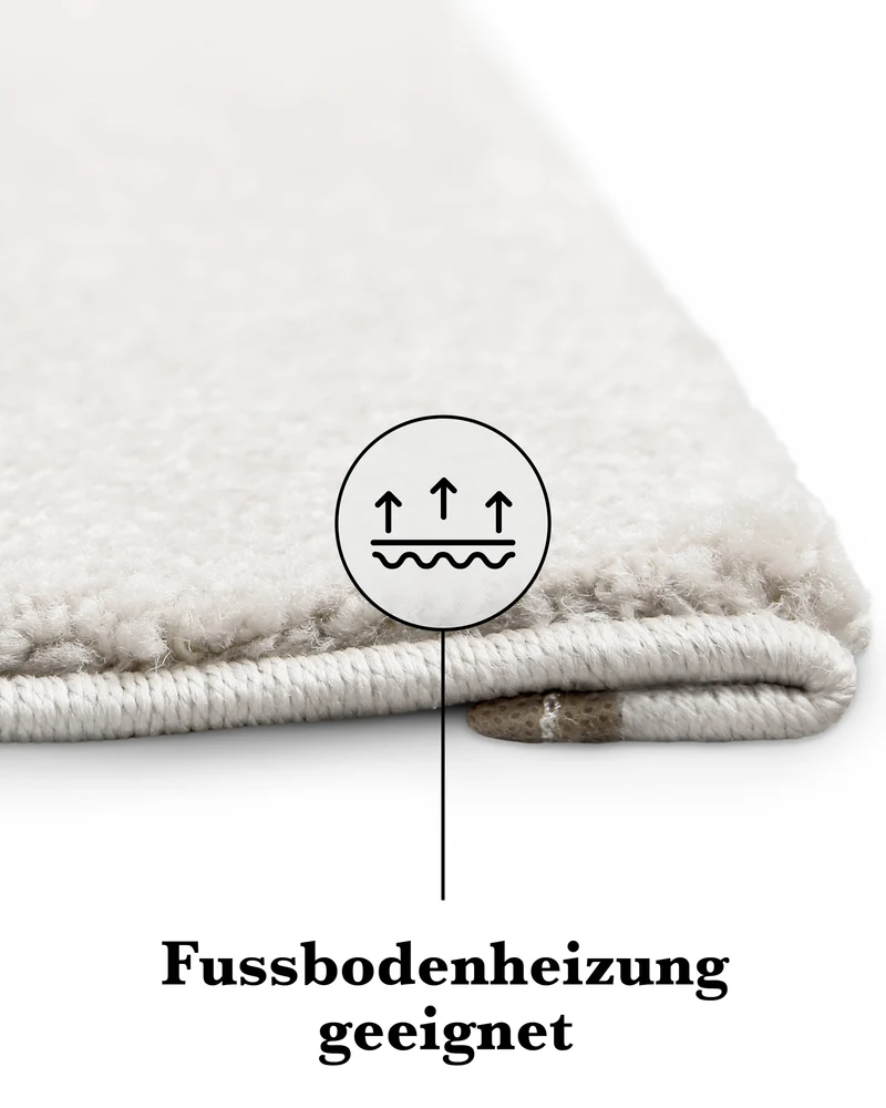 Kurzflorteppich Creme Weiß "Freja" WECONhome Basics