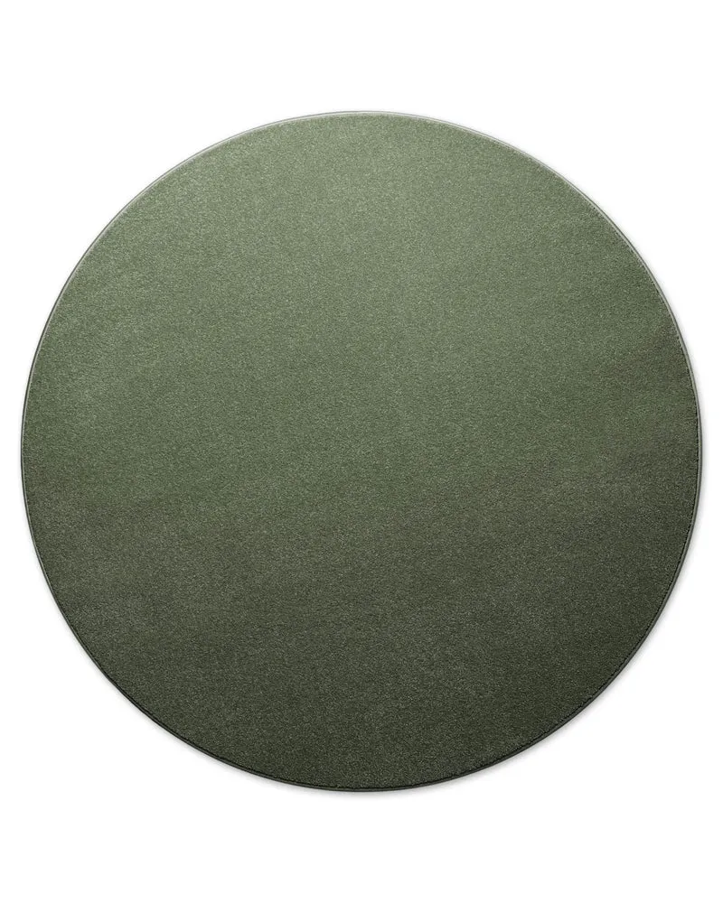 Kurzflorteppich Rund Laub Grün "Freja" WECONhome Basics