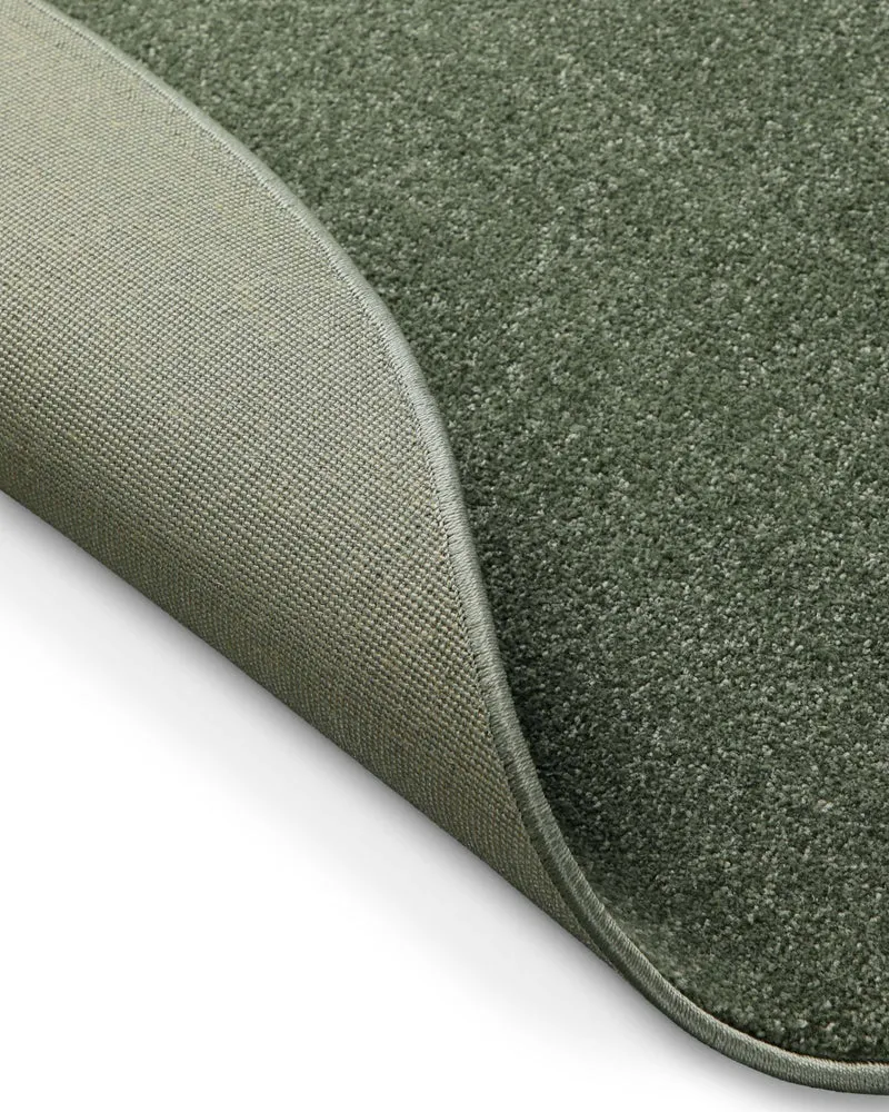 Kurzflorteppich Rund Laub Grün "Freja" WECONhome Basics