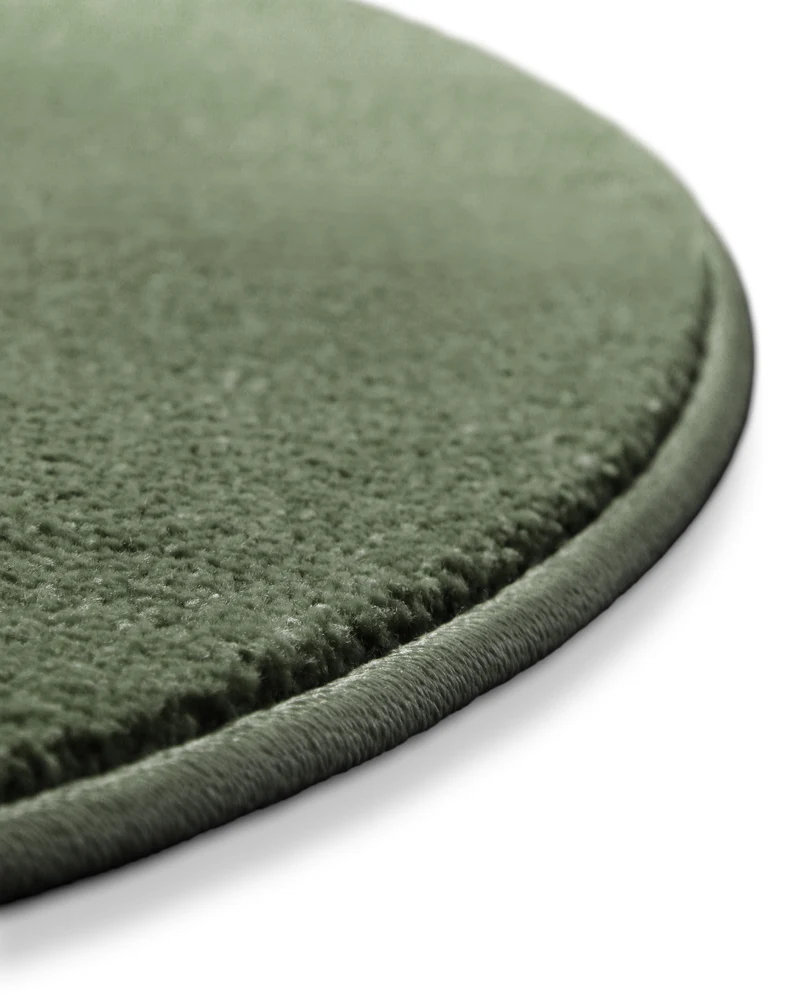 Kurzflorteppich Rund Laub Grün "Freja" WECONhome Basics