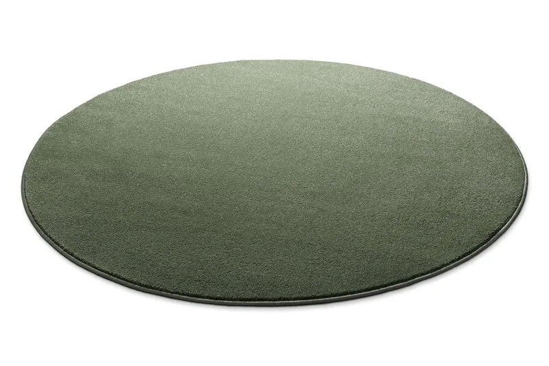 Kurzflorteppich Rund Laub Grün "Freja" WECONhome Basics
