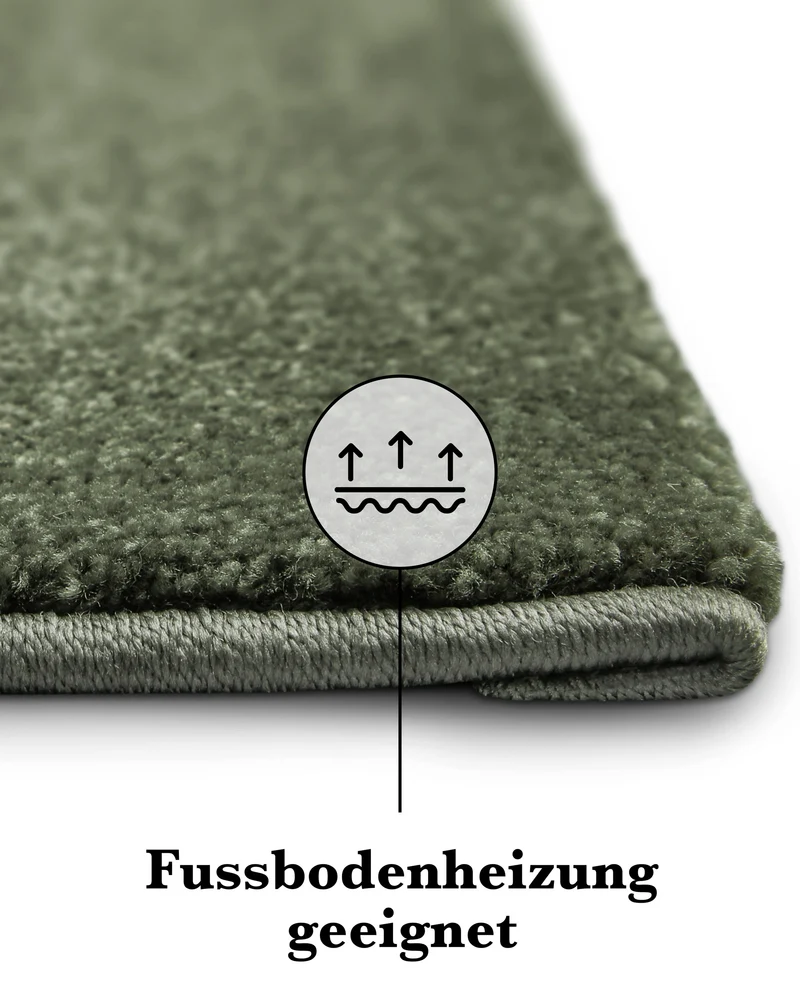Kurzflorteppich Laub Grün "Freja" WECONhome Basics