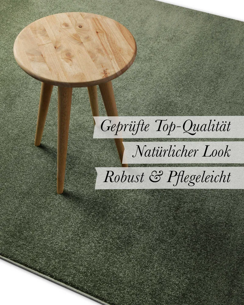 Kurzflorteppich Laub Grün "Freja" WECONhome Basics
